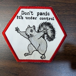 Dont Panic Squirrel Patch