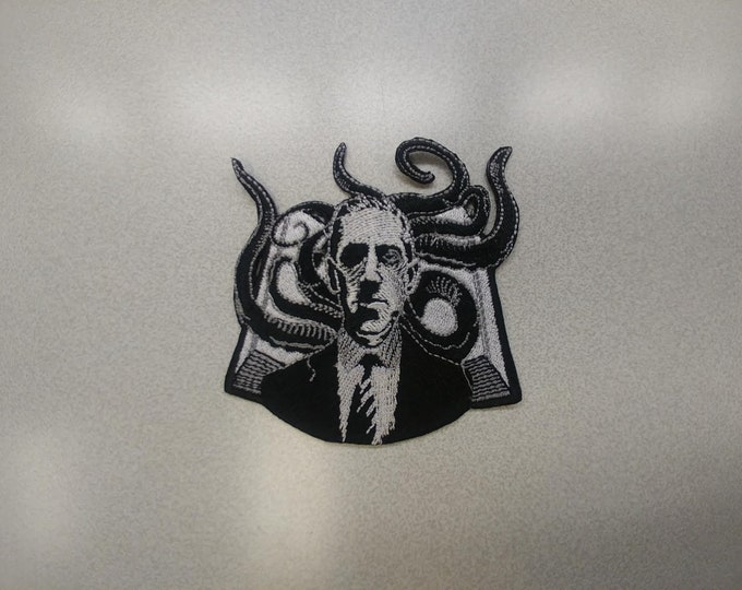 Lovecraft embroidered patch, Horror Fiction Author Iron On Patch