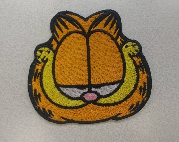 Lazy Cartoon Cat Embroidered Patch