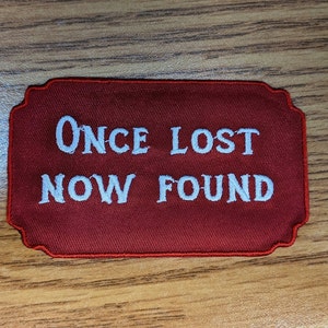 Christian Biker Embroidered Patch, Once Lost Now Found Iron On Patch