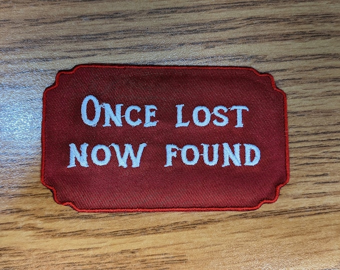 Christian Biker Embroidered Patch, Once Lost Now Found Iron On Patch