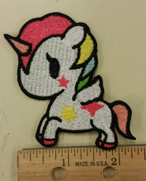 Rainbow Unicorn Embroidered Patch, Cute Unicorn Iron on Patch 