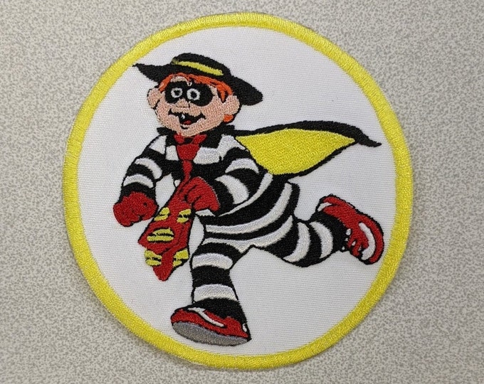 Food Thief Cartoon Character Embroidered Patch