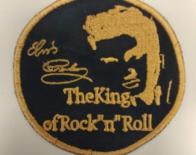 Rock n Roll Legend Iron On Patch, Embroidered King of Rock n Roll Patch