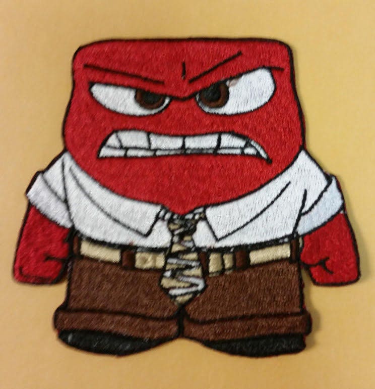 Cartoon Character Angry Patch, Cute Anger Embroidered Patch, Iron On Cartoon Patch Cartoon Character Angry Patch, Cute Anger Embroidered Patch, Iron On Cartoon Patch