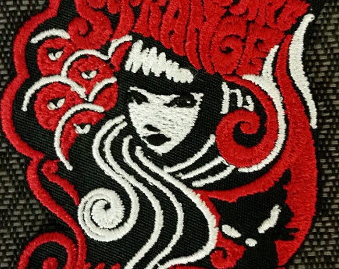 Strange Girl Embroidered Iron On Patch,  People are strange embroidered patch, Iron On Patch