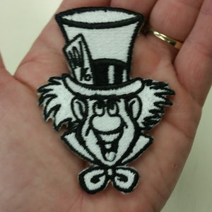 Classic Cartoon Character Embroidered Patch with Iron On Backing, Novelty Sew On Patch, Tea Party Character