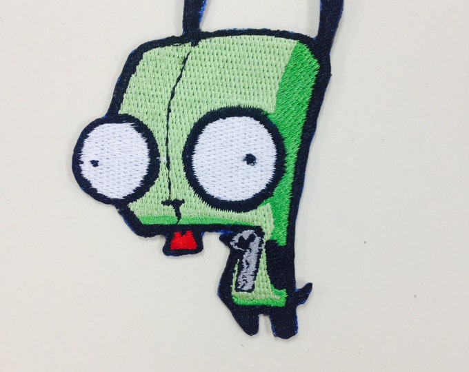 Taco Loving Alien Embroidered Iron On Patch,  Cartoon Iron On Patch, TV Novelty Patch, Geeky Patch, Robot Servant Patch