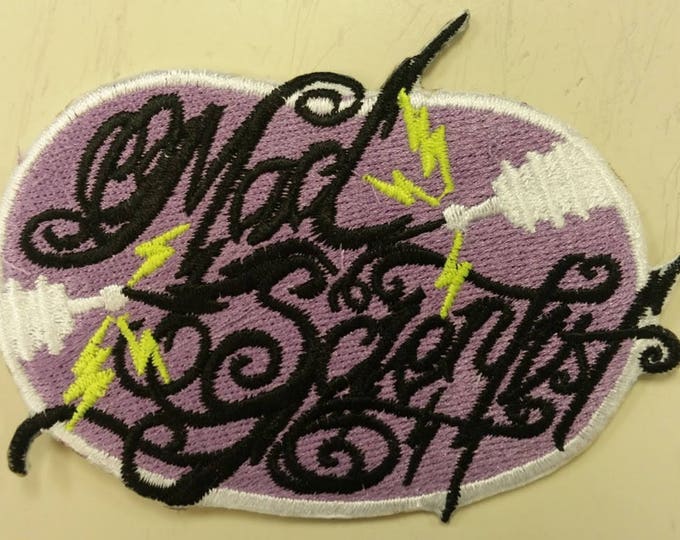 Mad Scientist Embroidered Patch, Iron On Mad Scientist Patch