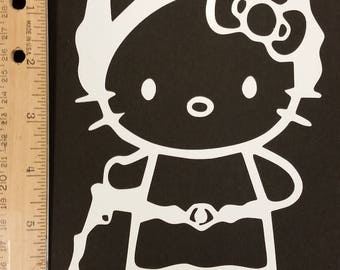 Kitty Princess Vinyl Decal, Sci Fi Princess Kitty Decal