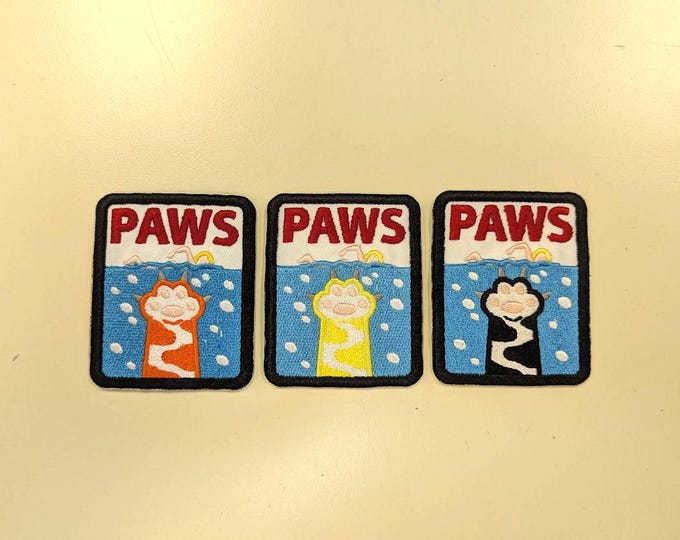 Cat PAWS Movie Parody Embroidered Patch