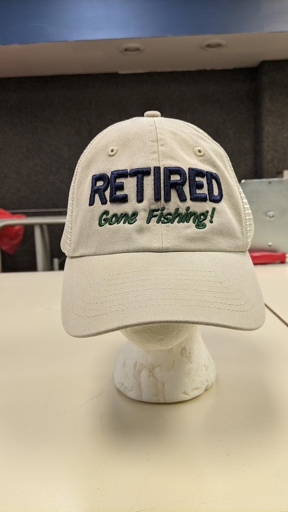 Retired Gone Fishing Hat - Etsy Hong Kong