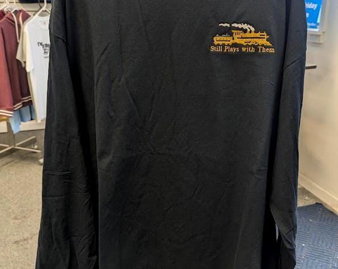 Train Enthusiasts Long Sleeve Black T Shirt Model Train Lover