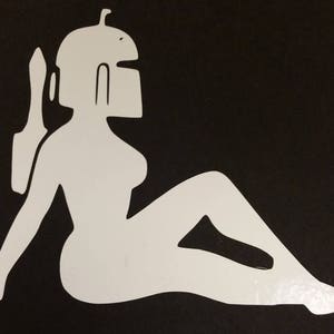 Sci Fi Bounty Babe Vinyl Decal, Funny Sci Fi Car Decal