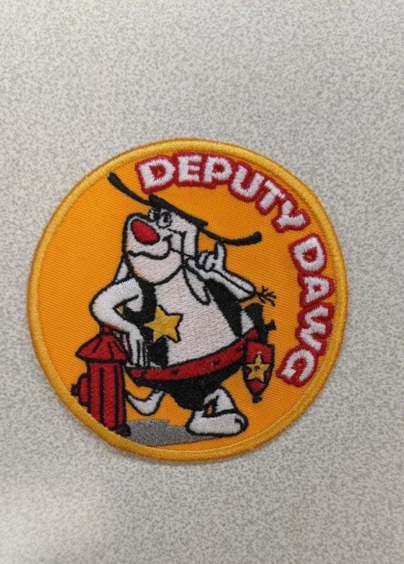 Cartoon Dog Law Enforcement Embroidered Patch image 1