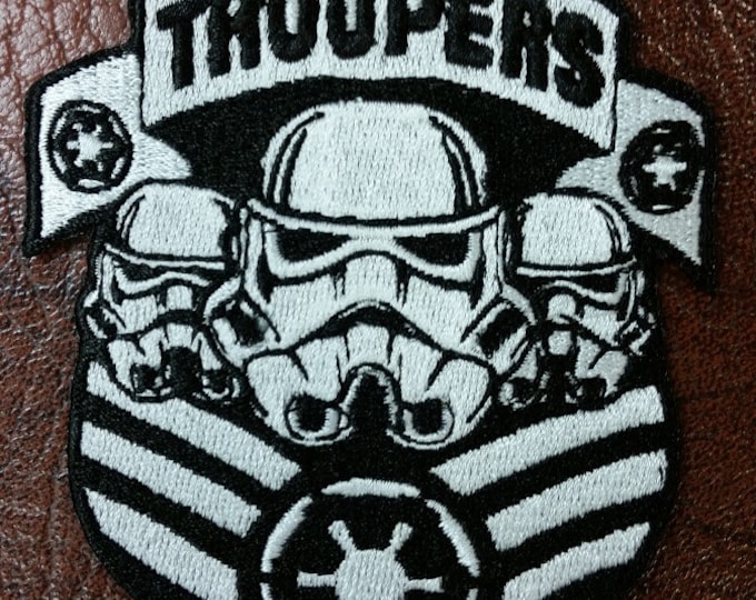 Sci Fi Troopers Embroidered Patch with Iron On Backing,  Empire Geeky Patch, Galactic Fun Embroidered Patch