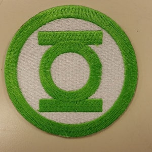 Green Superhero Patch, Superhero Embroidered Patch, Iron On Superhero Patch, Comic Book Hero Patch, Cosplay Patch