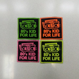 80s Kid Embroidered Patch,  80s Decade Iron On Patch