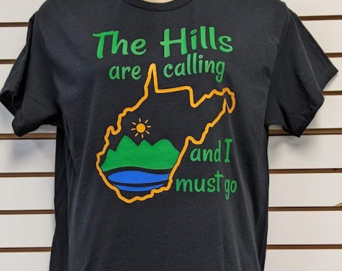 West Virginia State Love Tee shirt,  Hills Calling WV T-shirt