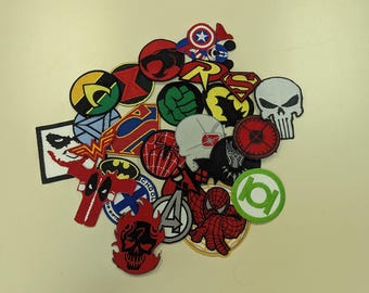 Random Superhero miscellaneous embroidered patch lot