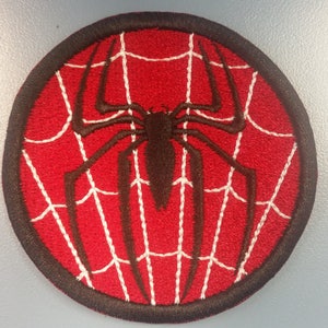 Spider Hero Embroidered patch with Iron on Backing,   Superhero Patch
