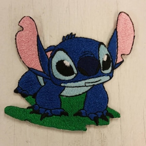 Cartoon Embroidered Patch, Cute Alien Patch, Blue Alien Patch, Iron on Stitch