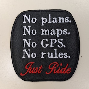 Just Ride Embroidered Motorcycle Patch