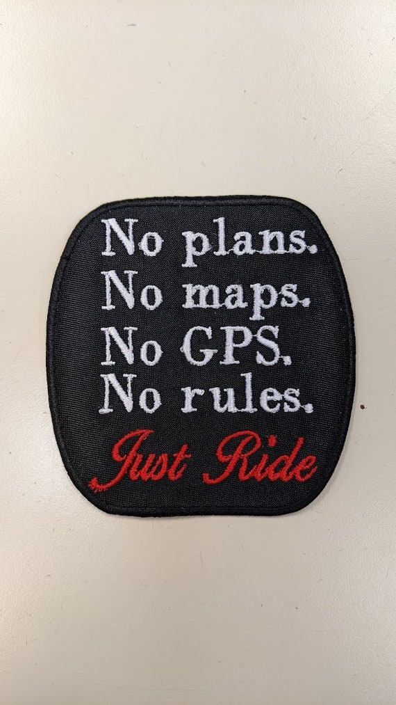 Just Ride Embroidered Motorcycle Patch