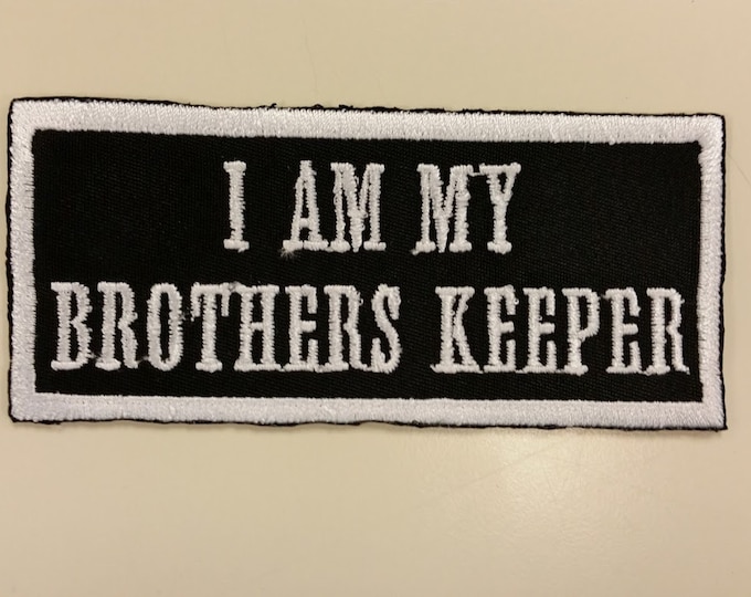 Biker Embroidered Patches, MC Iron on Patch, Motorcycle Enthusiast Patch, Brothers Keeper Patch, Motorcycle Club Patch