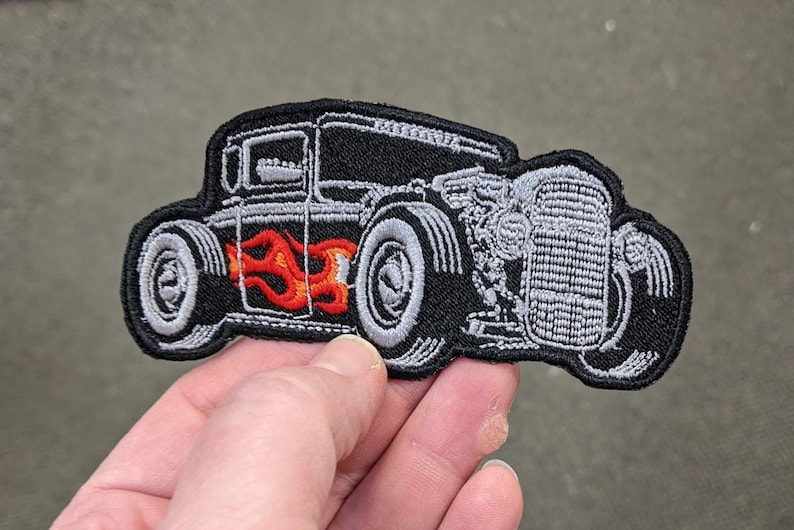 Vintage Roadster Car Embroidered Patch Etsy