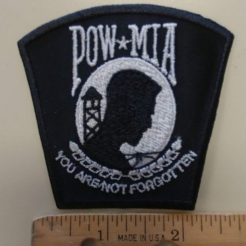 POW Embroidered Patch Iron on Remembrance Vet Patch Etsy