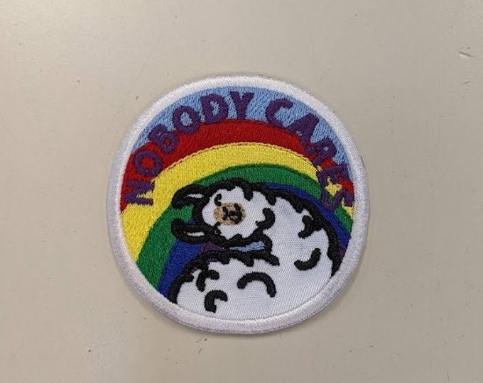 Nobody Cares Llama Embroidered Patch