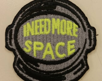 I Need More Space Embroidered Patch, Astronaut Helmet Patch, Space Iron On Patch