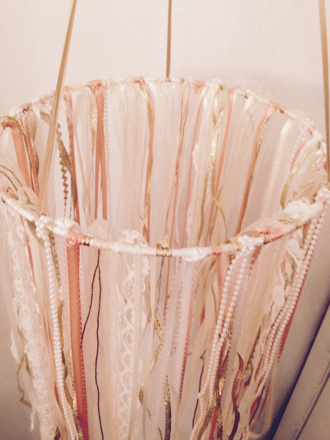 Ribbon Mobile Lace Mobile Fabric Mobile Baby Girl Mobile Etsy