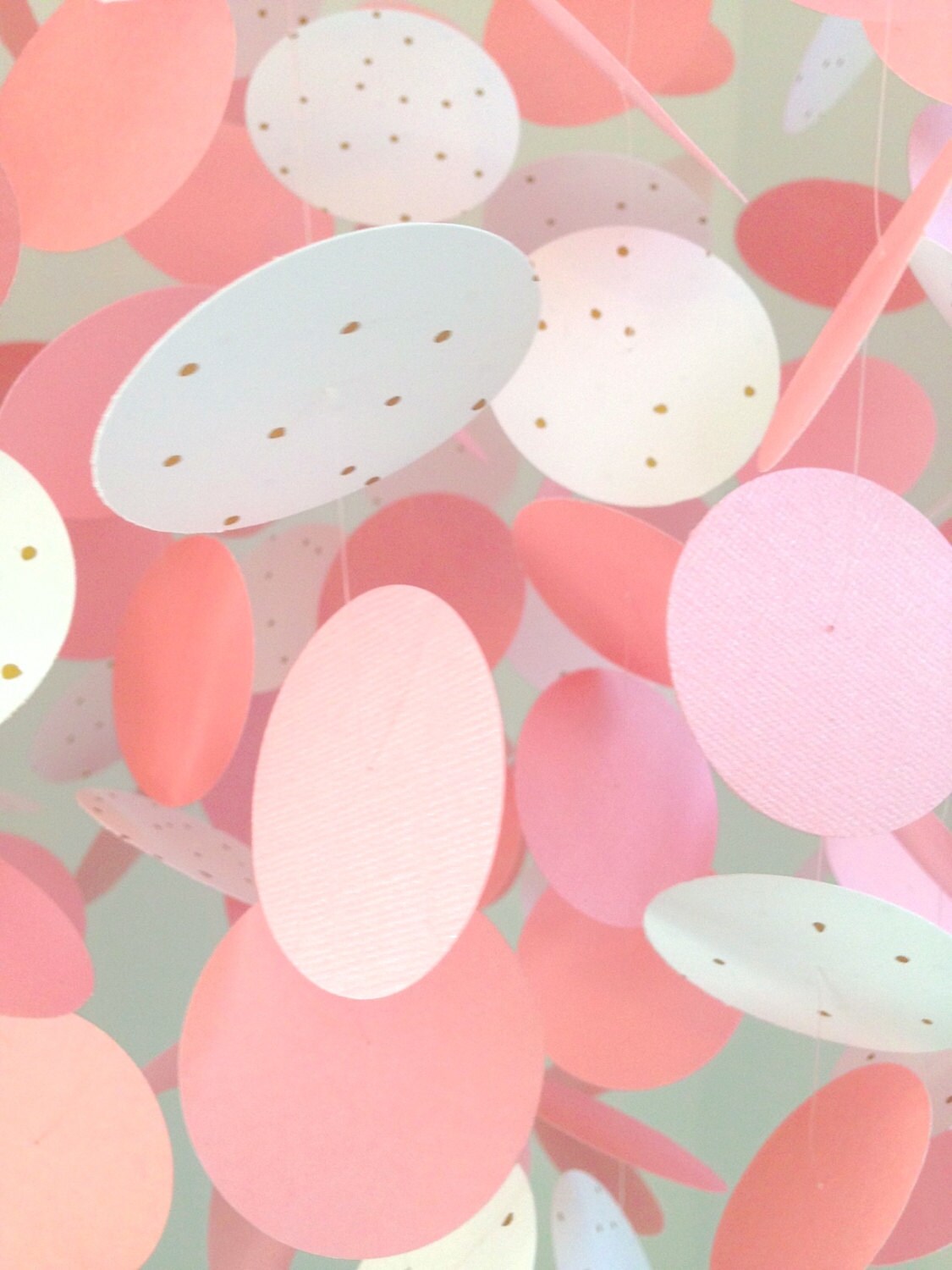 Pink Mobile Pink Nursery Mobile Pink Crib Mobile Pink and Etsy