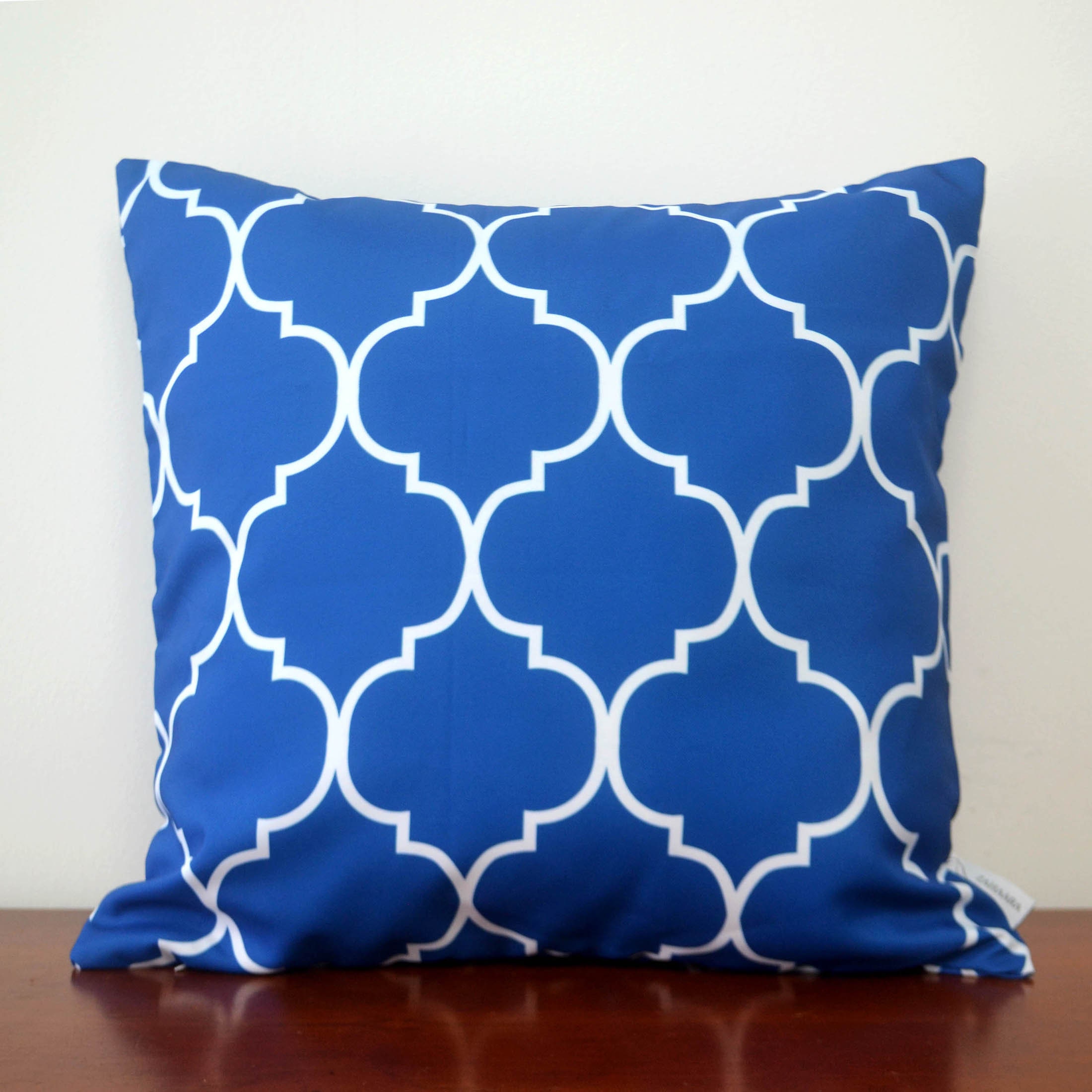 Blue waterproof outdoor cushion cover 16 or 18 Etsy
