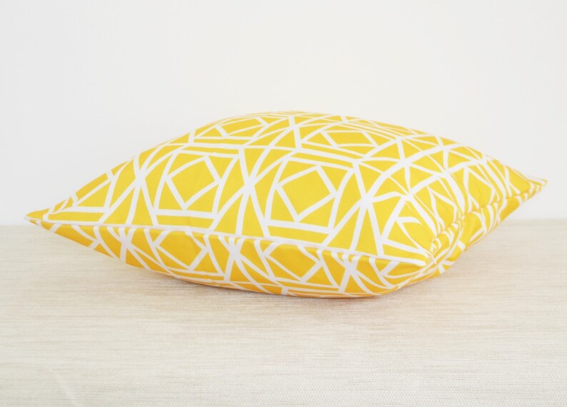 WATERPROOF OUTDOOR cushion cover Yellow 18 Geometric Etsy
