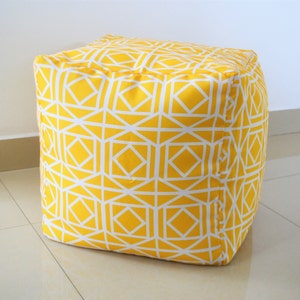 WATERPROOF OUTDOOR Pouf / Ottoman Cover 16 Square Bright - Etsy