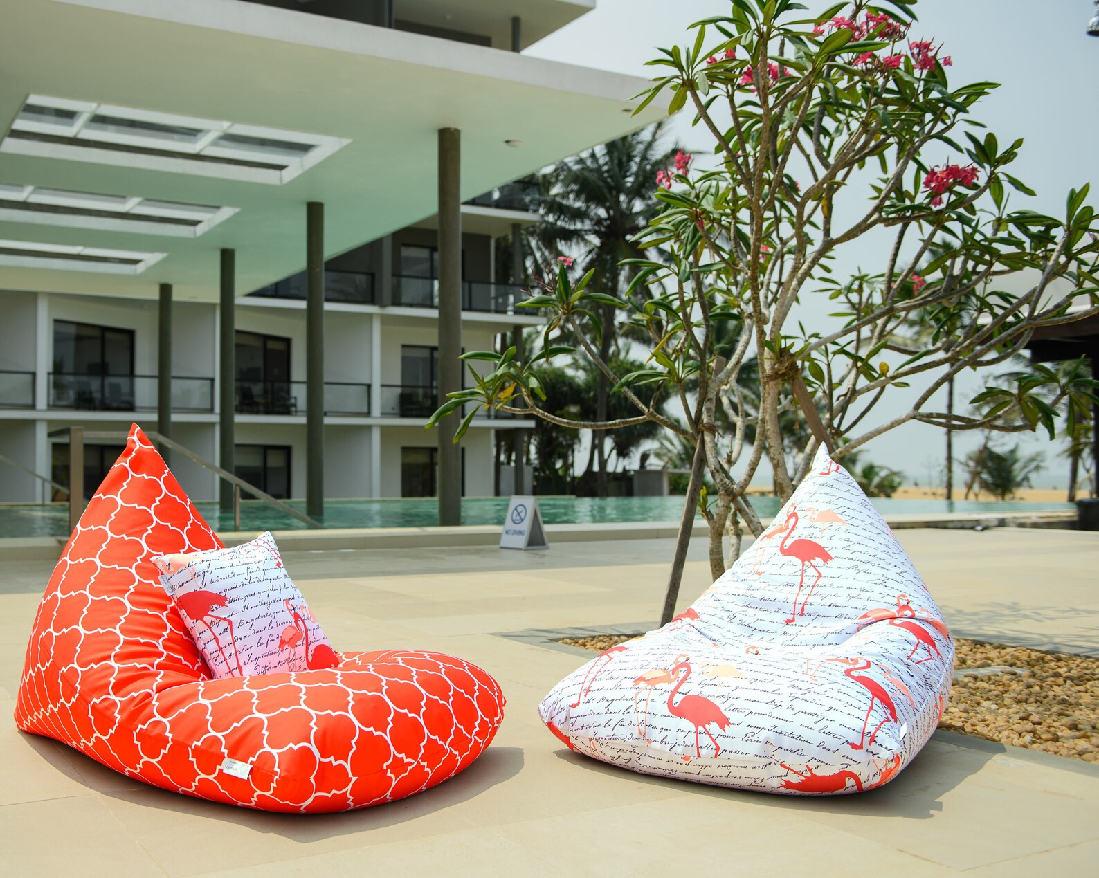 Orange Outdoor Bean Bag Chairs Waterproof Bean Bag Chairs Etsy
