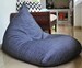 Large dark grey-black bean bag cover  in handloom cotton (Denim look) with waterproof inner case, adult bean bag covers, Cotton bean bag 