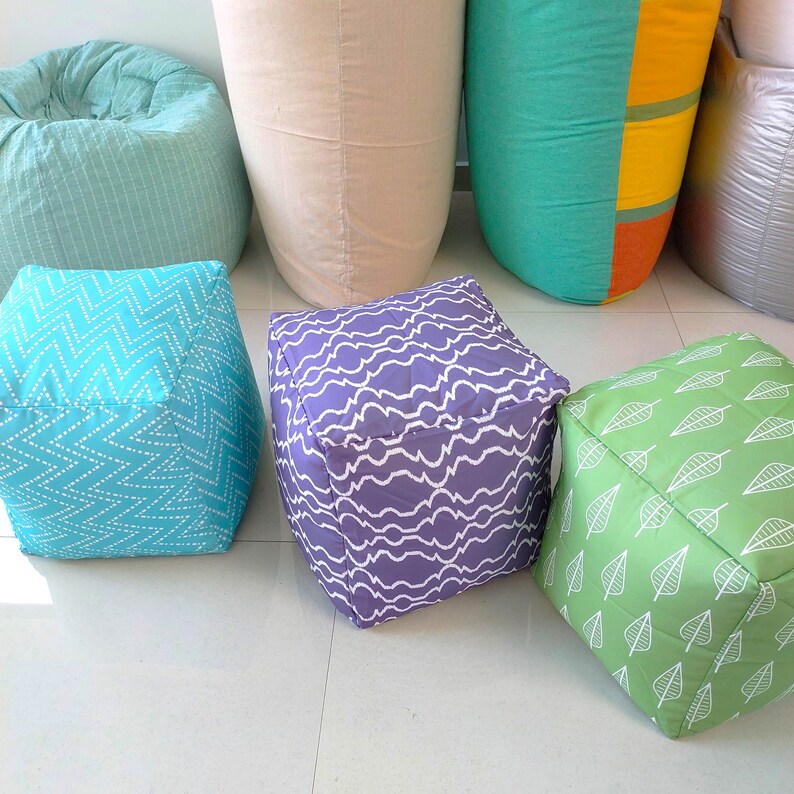 WATERPROOF OUTDOOR Pouf / Ottoman Cover 16 Cube Green Etsy