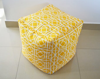 Yellow outdoor pouf online