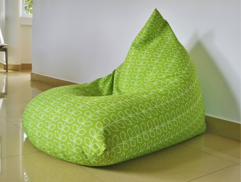 Outdoor Bean bag chair cover WATERPROOF Green geometric Etsy