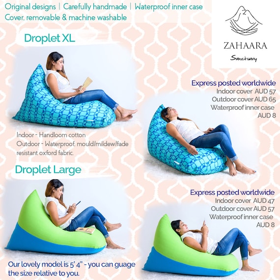 Purple Waterproof Outdoor Bean Bag Chair Cover With Waterproof
