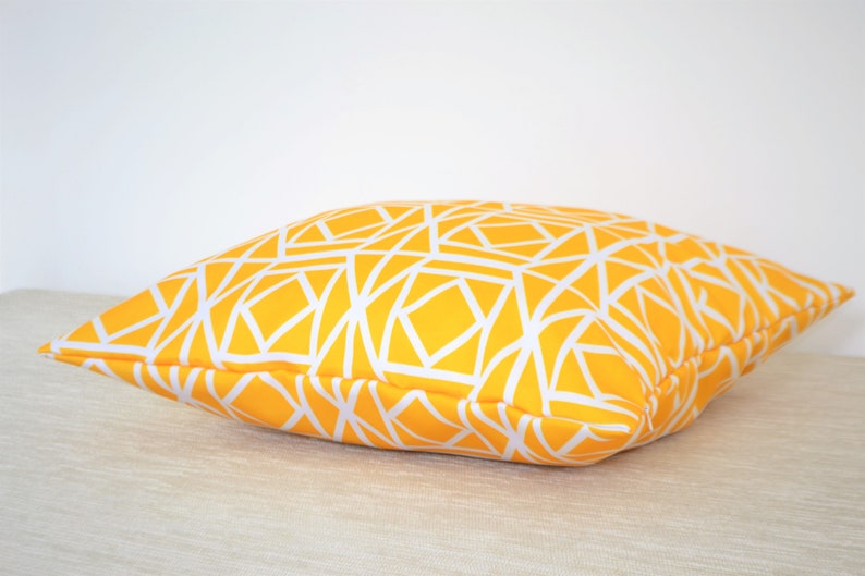 WATERPROOF OUTDOOR cushion cover Yellow 18 Geometric Etsy
