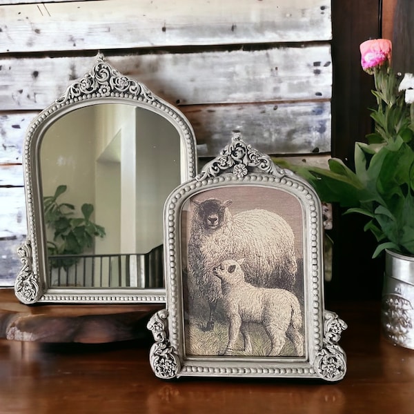 French Provincial/Cottage Chic Distressed Mirror