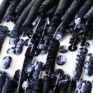 Dark Navy Metallic Cup Sequins: French Embroidery Supplies, 3mm 5mm (1000 pcs)