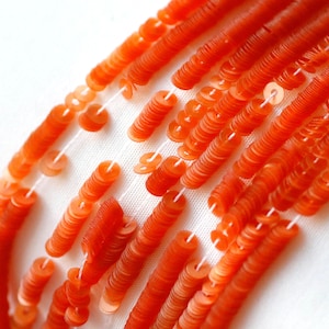 Light Orange Mother of Pearl Sequins: French Embroidery Supplies (3mm)