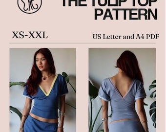 Tulip Top Sewing Pattern XS - XXL - DIY instructions (pdf Download)