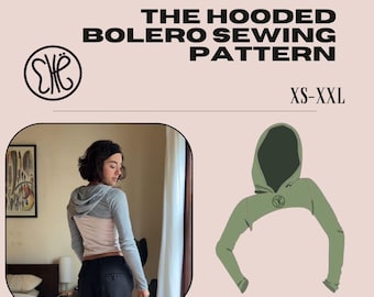 Hooded Bolero Sewing Pattern XS - XXL - DIY instructions (pdf Download)